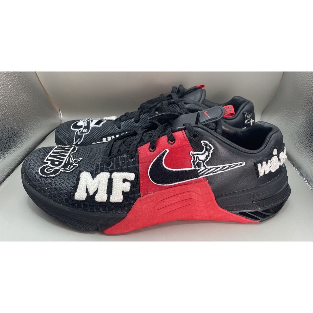 Nike Metcon 8 MF Mat Fraser CrossFit Mens 10 Black Red DO9387-001 EUC
